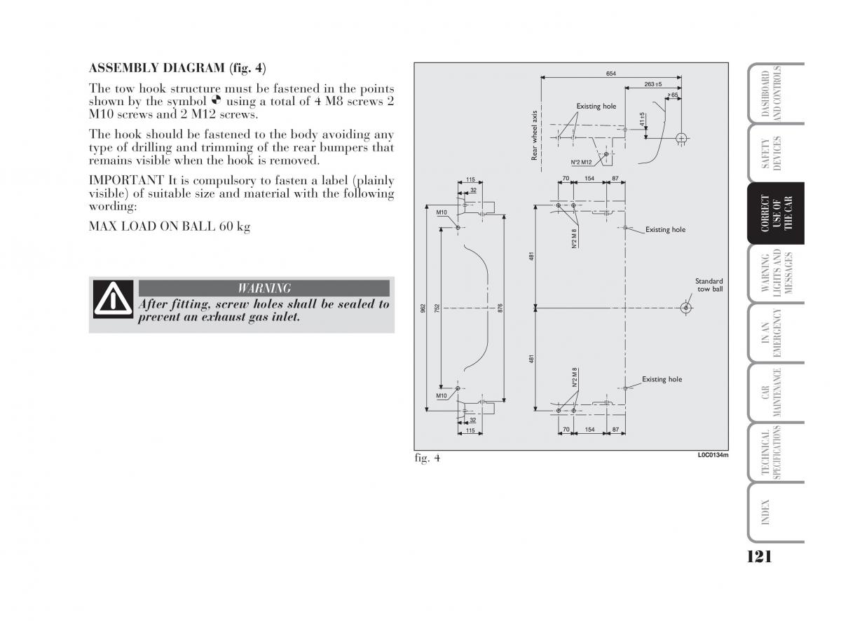 Lancia Ypsilon owners manual / page 122