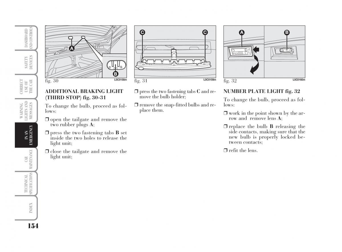 Lancia Ypsilon owners manual / page 155