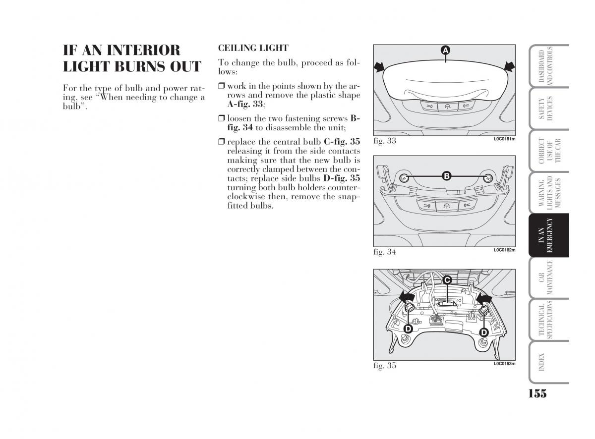 Lancia Ypsilon owners manual / page 156