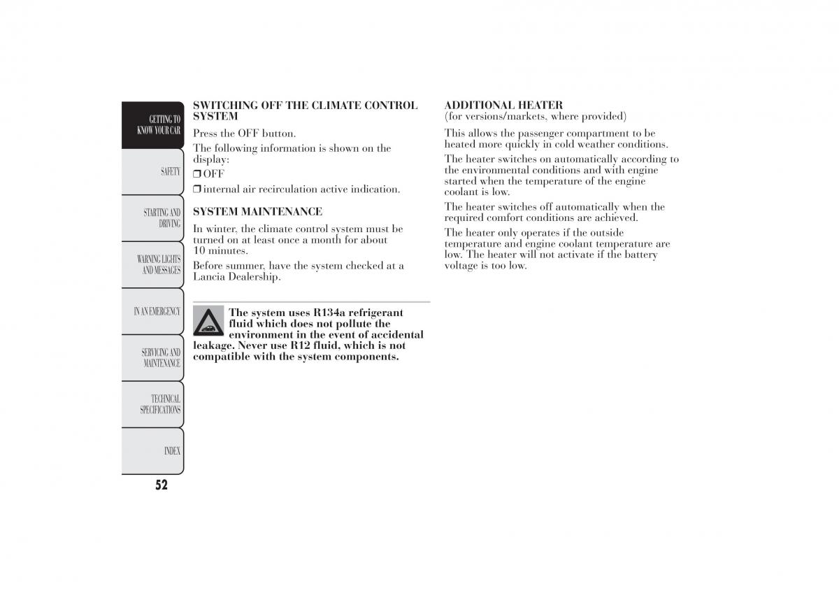 Lancia Ypsilon II 2 owners manual / page 56