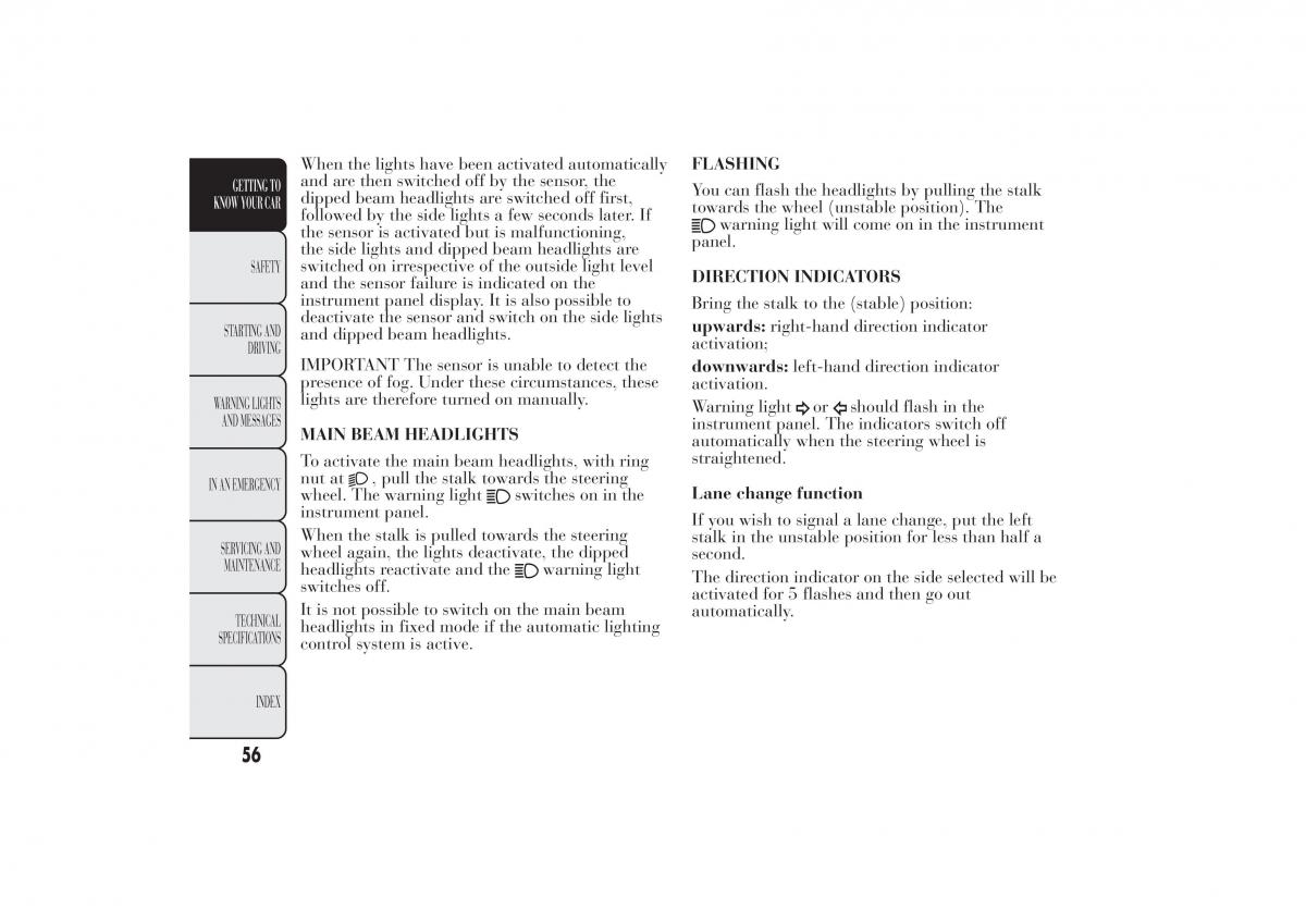 Lancia Ypsilon II 2 owners manual / page 60