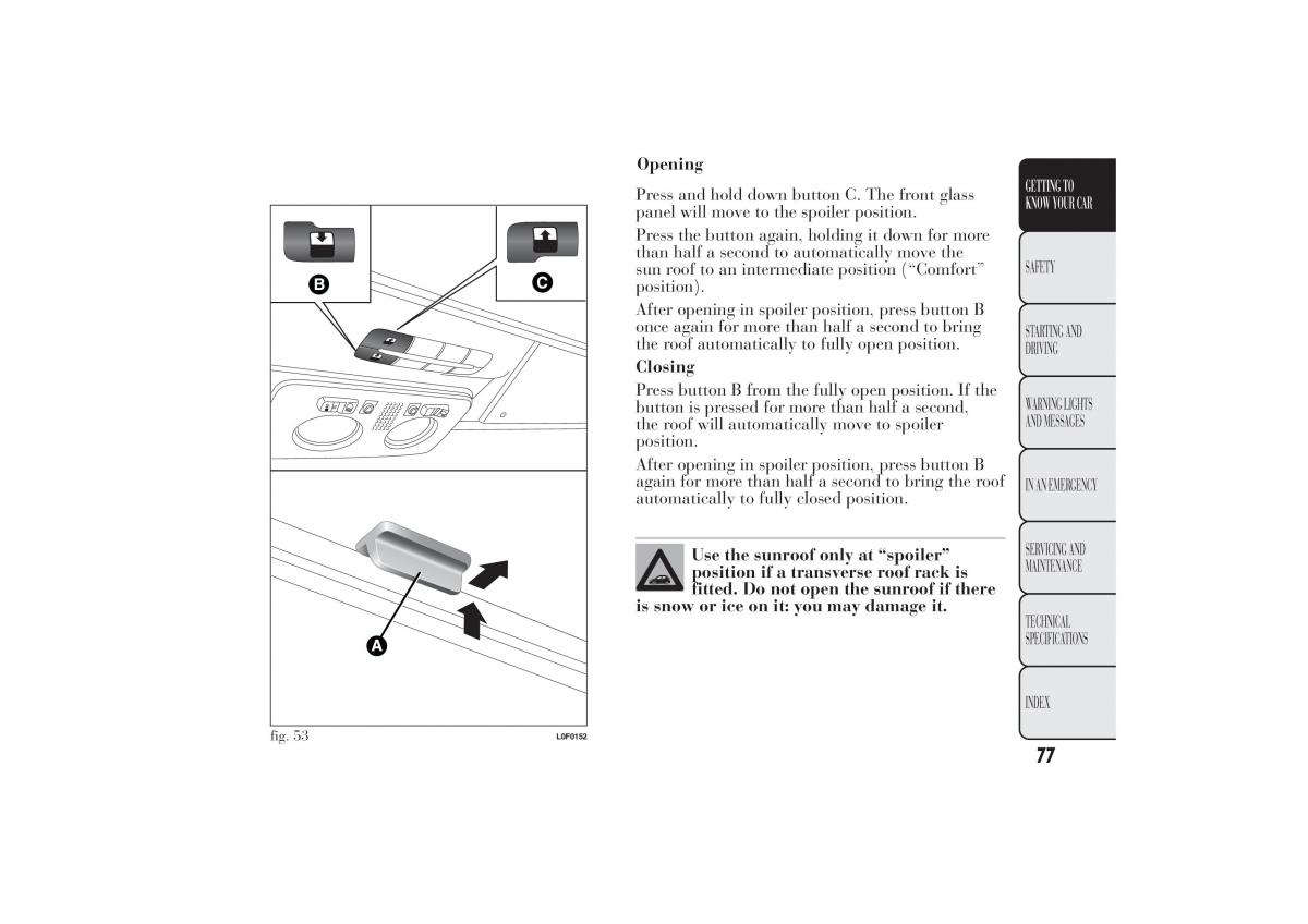 Lancia Ypsilon II 2 owners manual / page 81