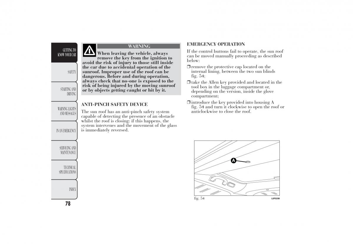 Lancia Ypsilon II 2 owners manual / page 82