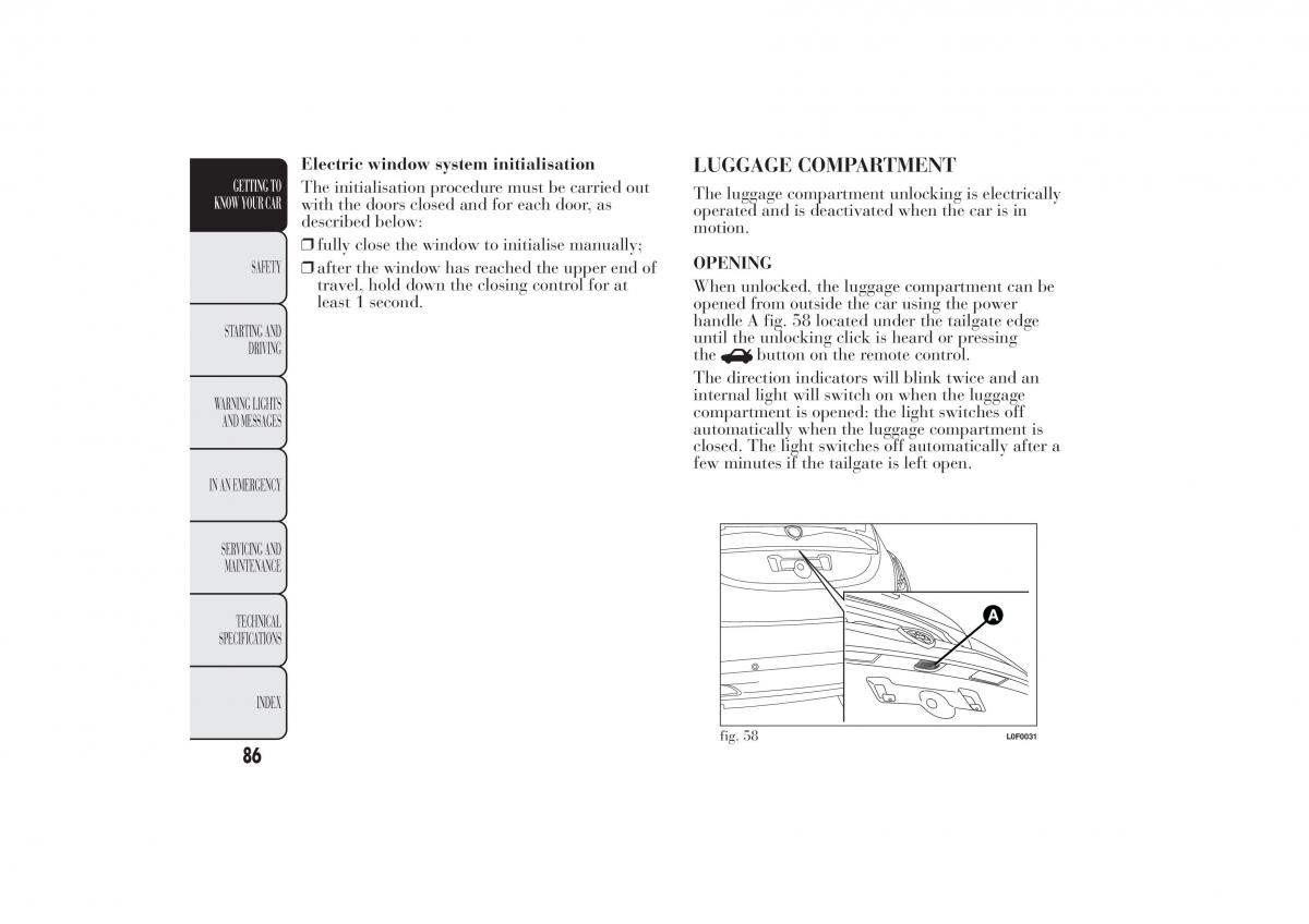 Lancia Ypsilon II 2 owners manual / page 90