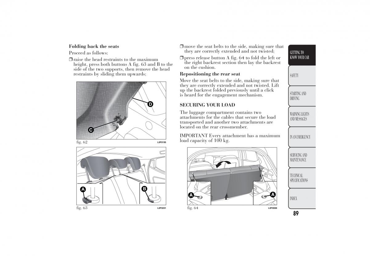 Lancia Ypsilon II 2 owners manual / page 93