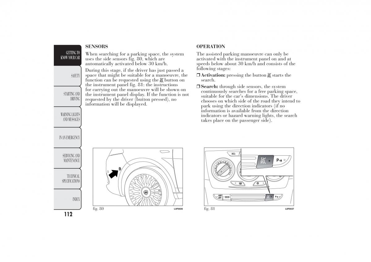 Lancia Ypsilon II 2 owners manual / page 116