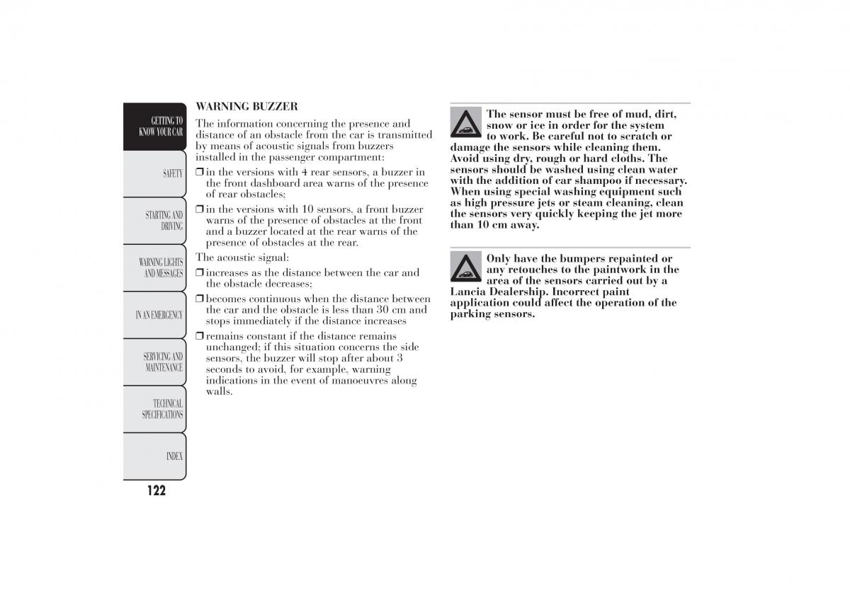 Lancia Ypsilon II 2 owners manual / page 126