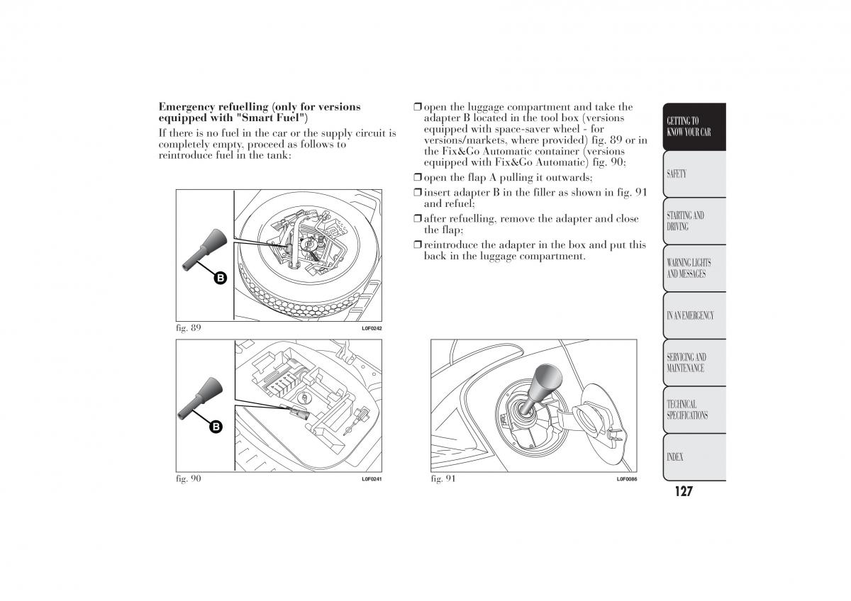 Lancia Ypsilon II 2 owners manual / page 131