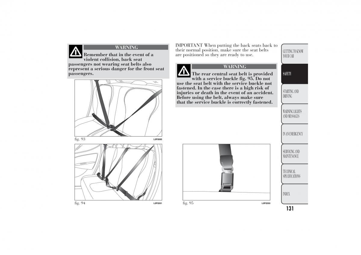 Lancia Ypsilon II 2 owners manual / page 135