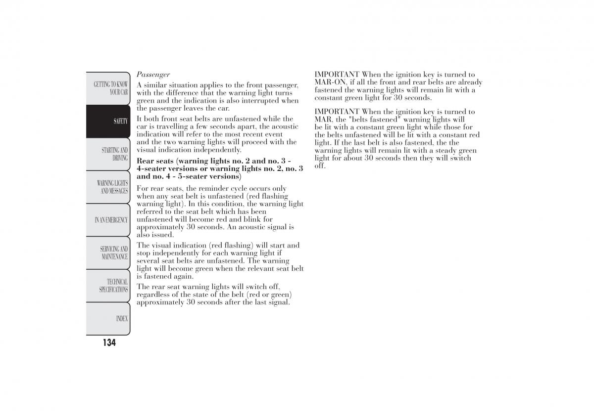 Lancia Ypsilon II 2 owners manual / page 138