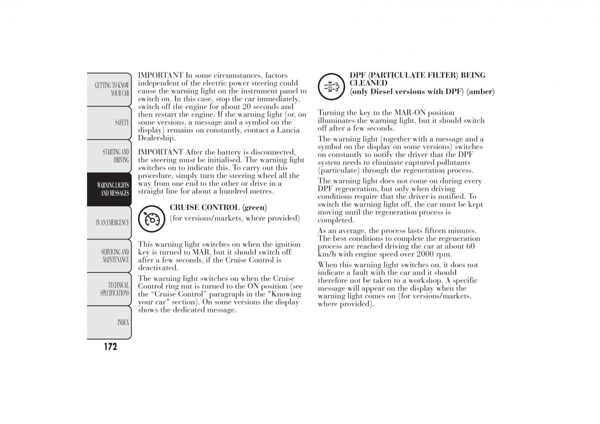 Lancia Ypsilon II 2 owners manual / page 176