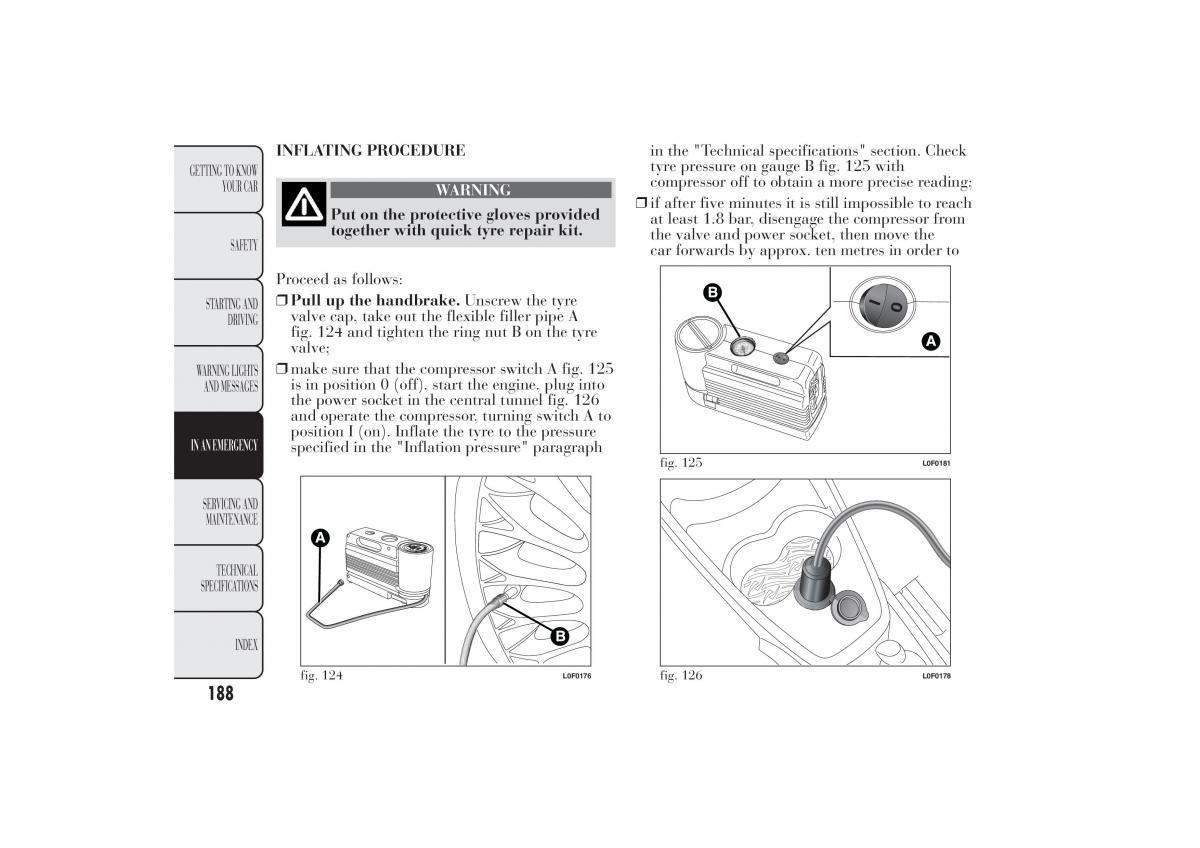 Lancia Ypsilon II 2 owners manual / page 192