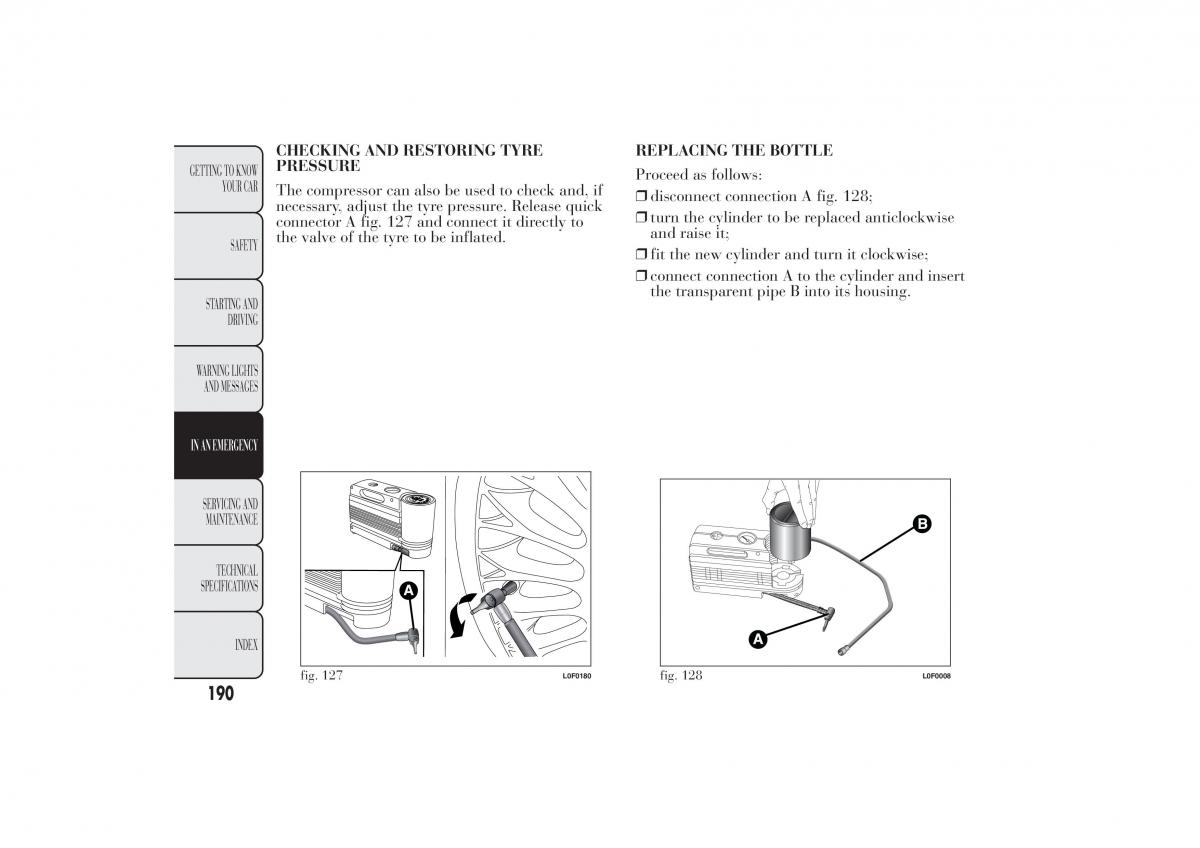 Lancia Ypsilon II 2 owners manual / page 194