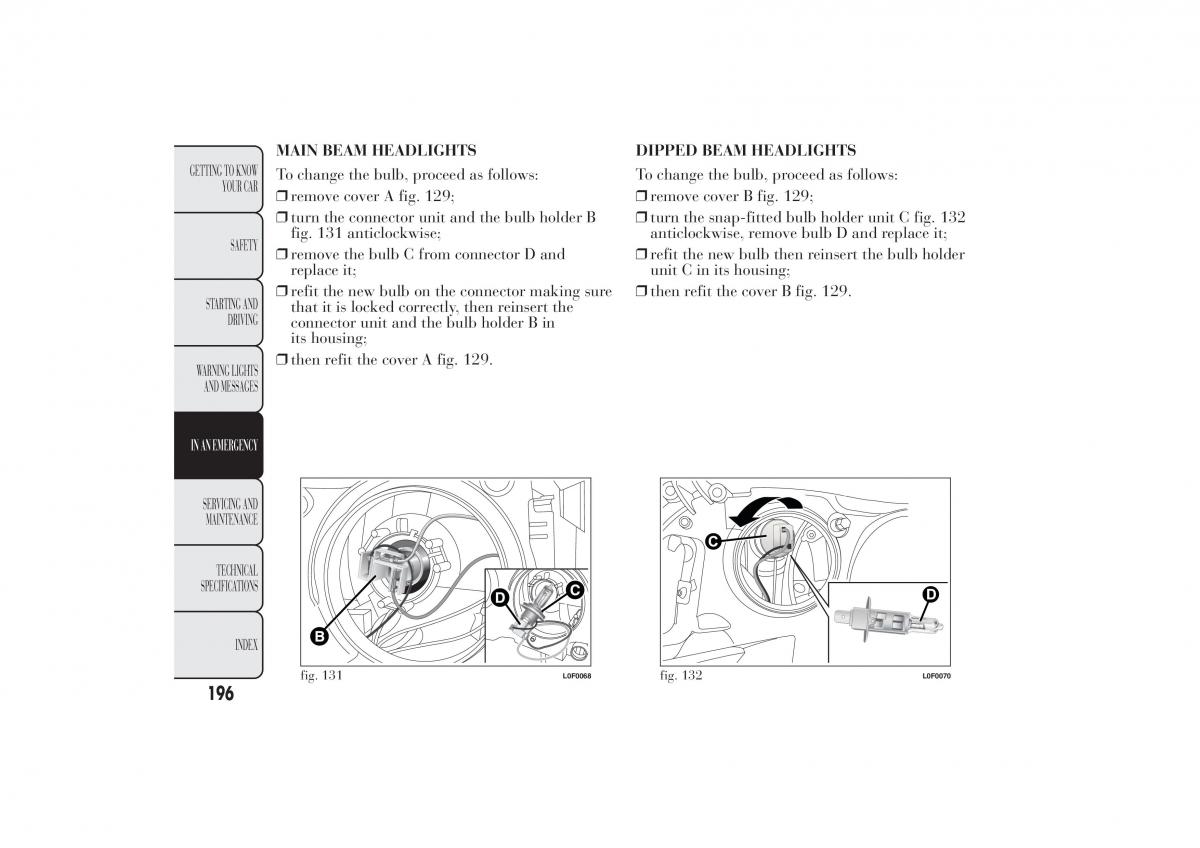 Lancia Ypsilon II 2 owners manual / page 200