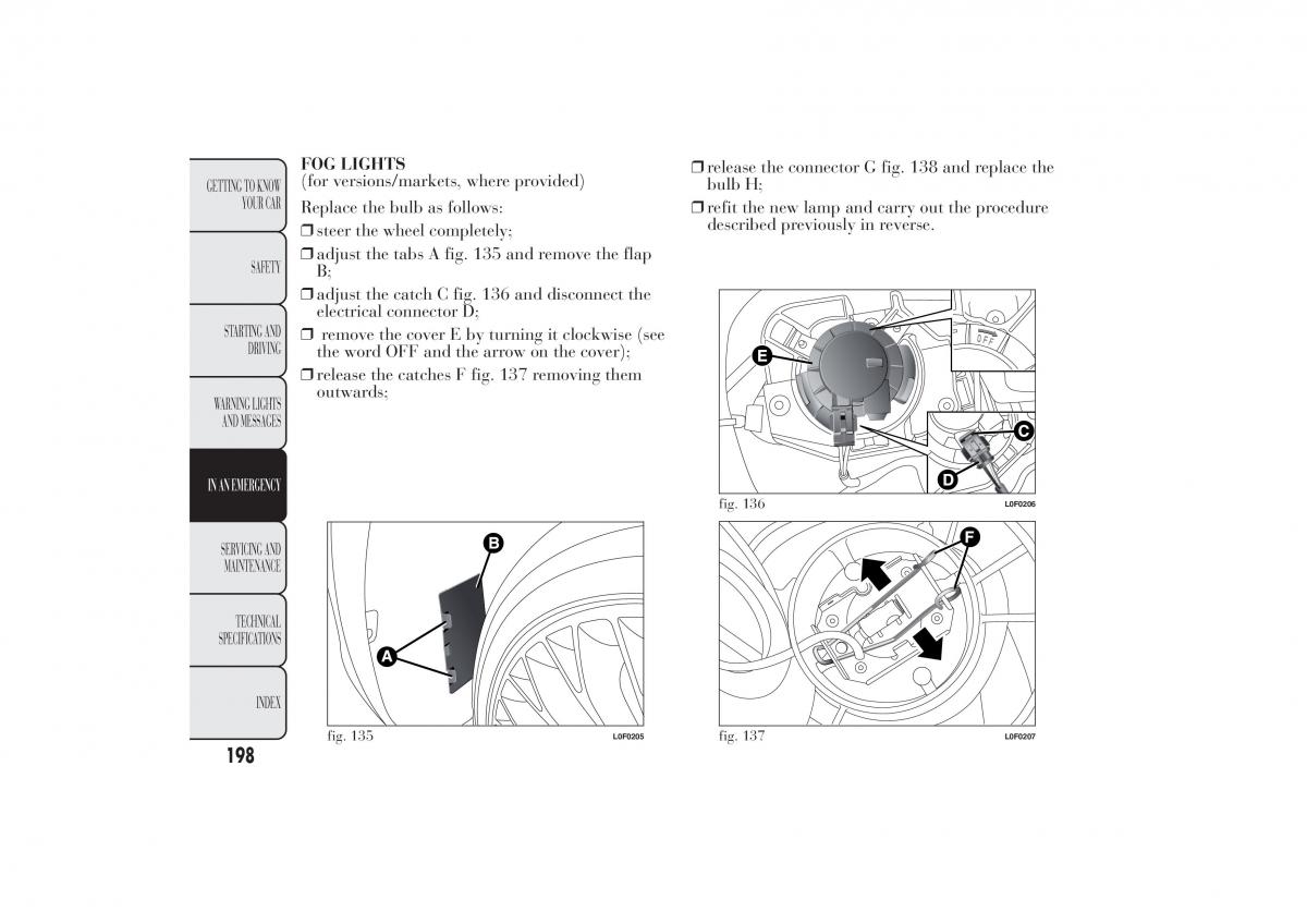 Lancia Ypsilon II 2 owners manual / page 202