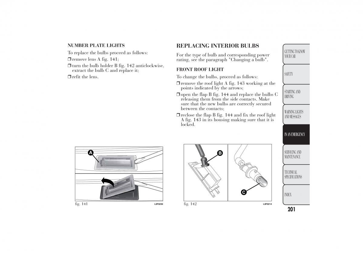 Lancia Ypsilon II 2 owners manual / page 205