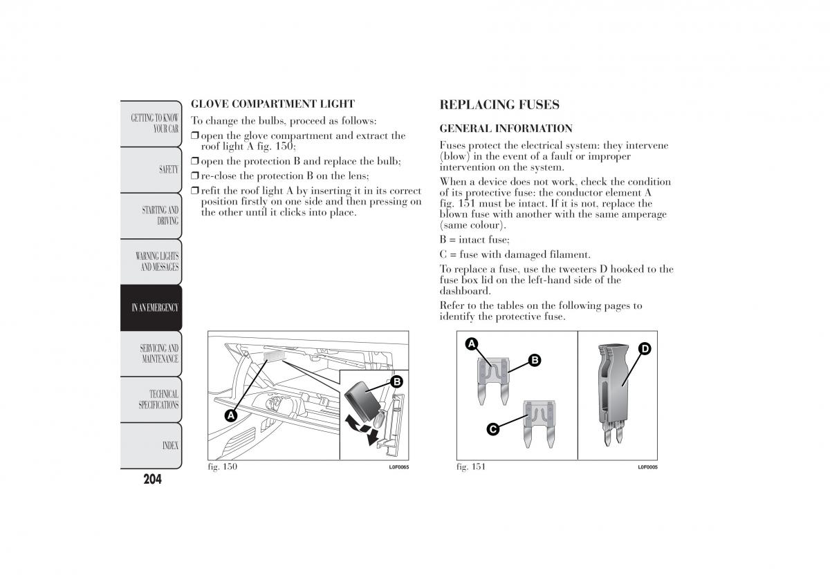 Lancia Ypsilon II 2 owners manual / page 208