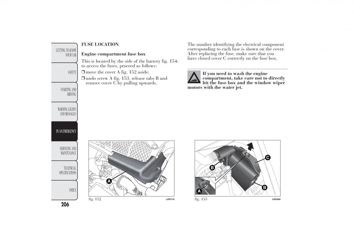 Lancia Ypsilon II 2 owners manual / page 210