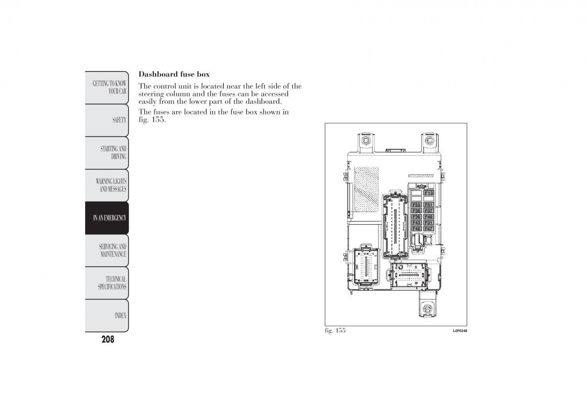 Lancia Ypsilon II 2 owners manual / page 212