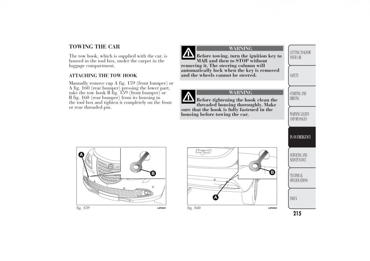 Lancia Ypsilon II 2 owners manual / page 219