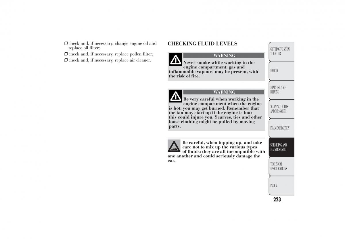 Lancia Ypsilon II 2 owners manual / page 227