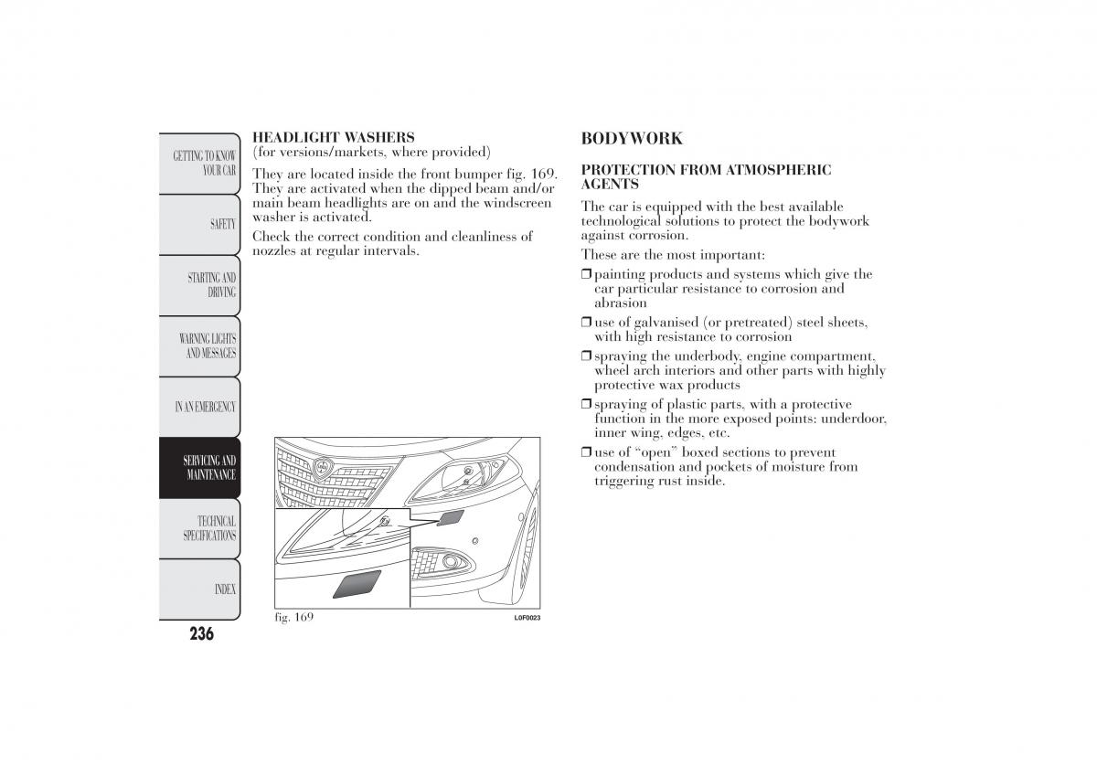 Lancia Ypsilon II 2 owners manual / page 240