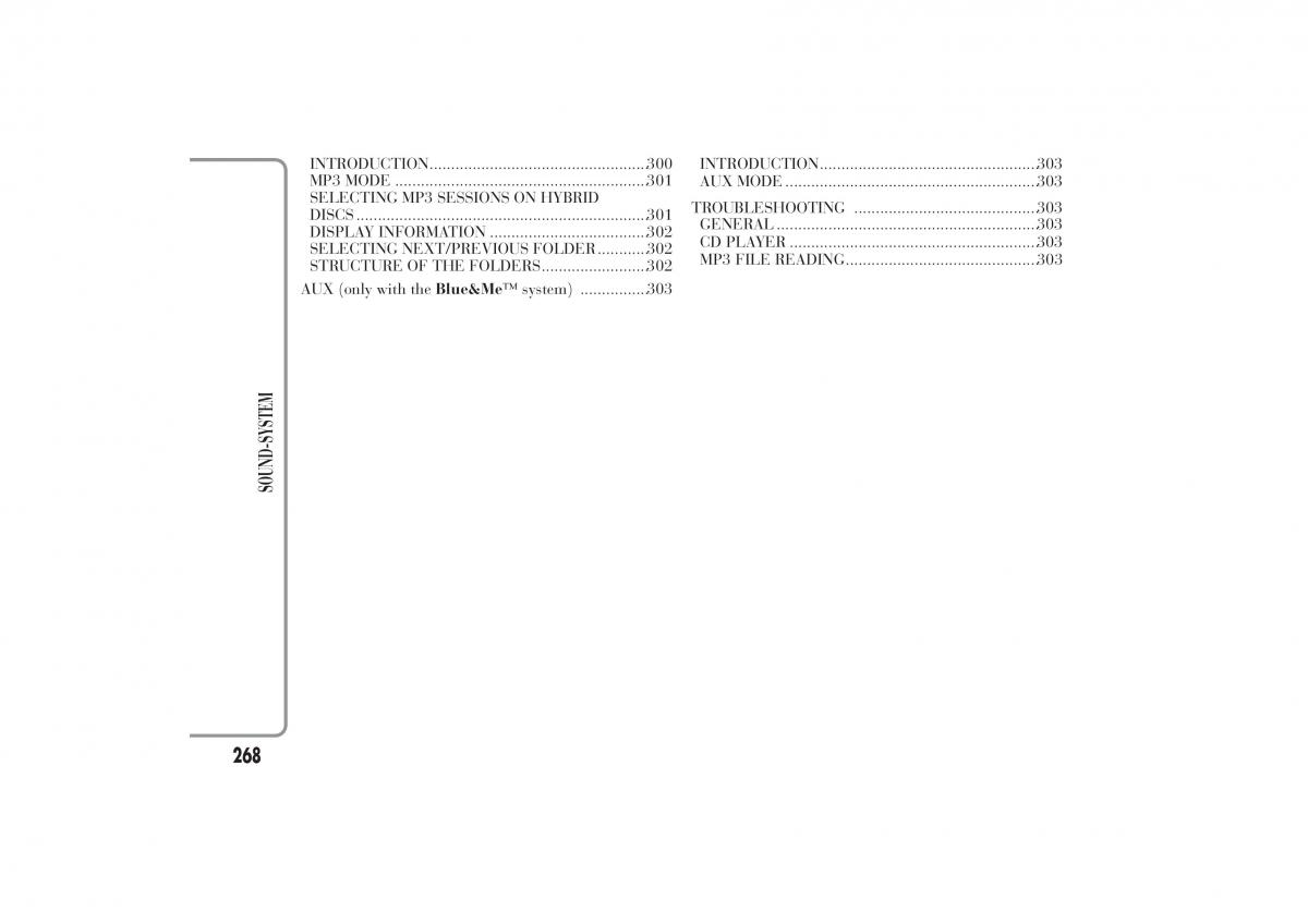 Lancia Ypsilon II 2 owners manual / page 272