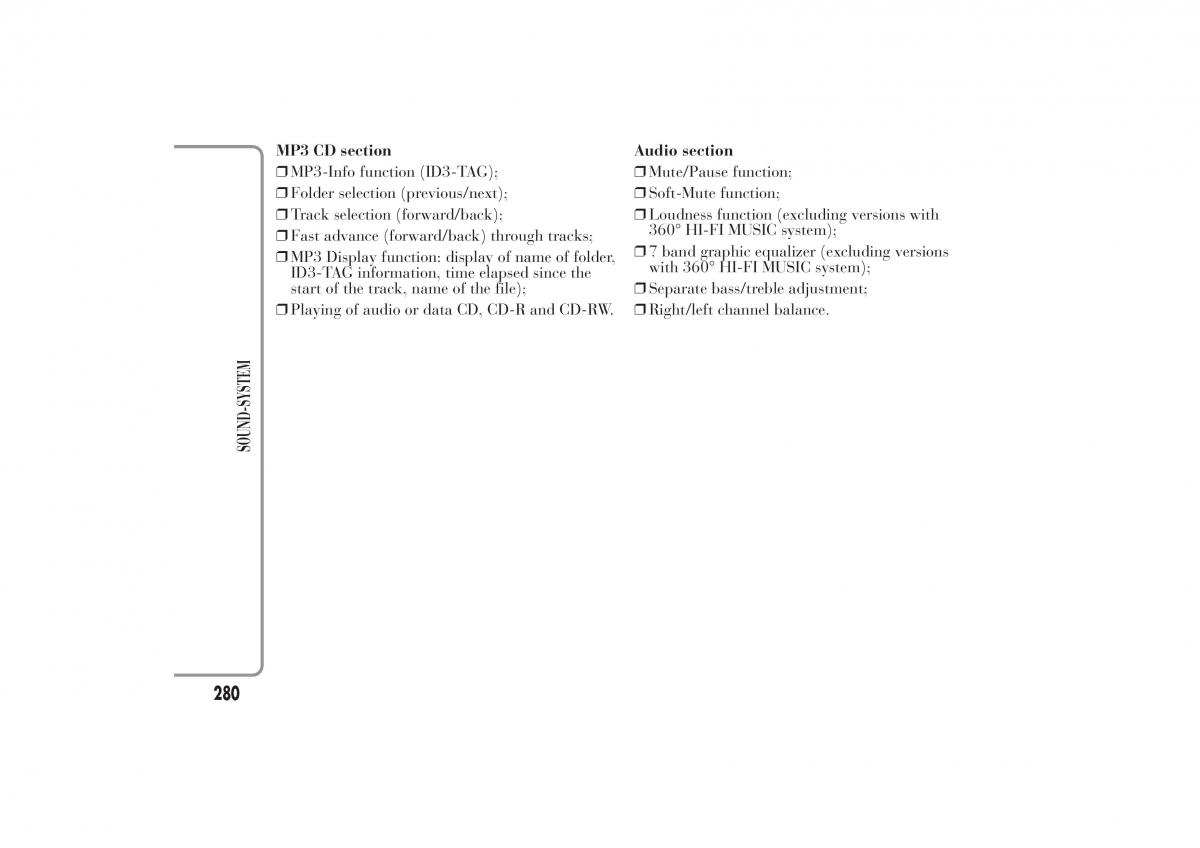 Lancia Ypsilon II 2 owners manual / page 284