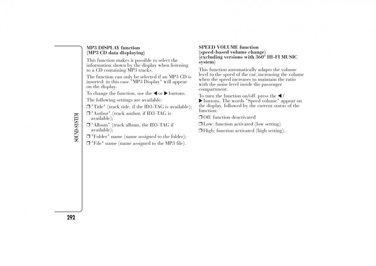 Lancia Ypsilon II 2 owners manual / page 296