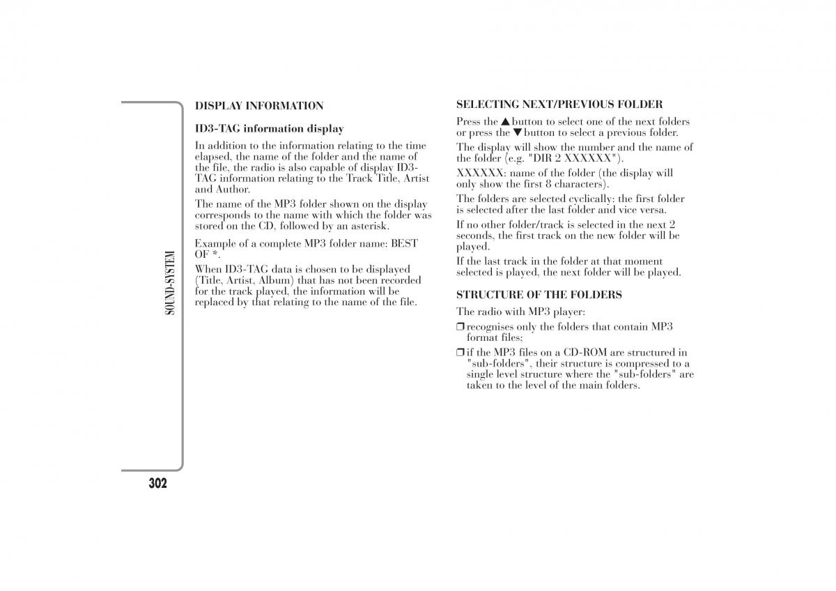 Lancia Ypsilon II 2 owners manual / page 306