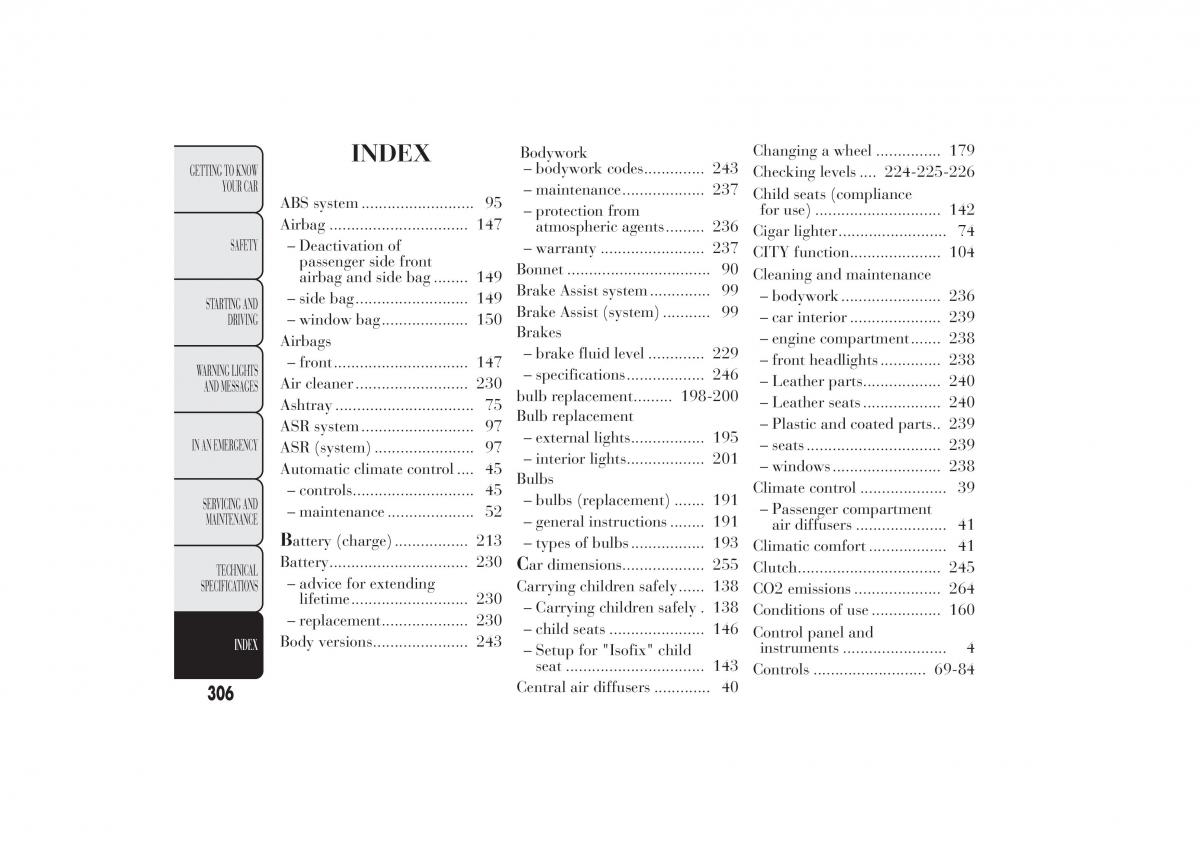 Lancia Ypsilon II 2 owners manual / page 310