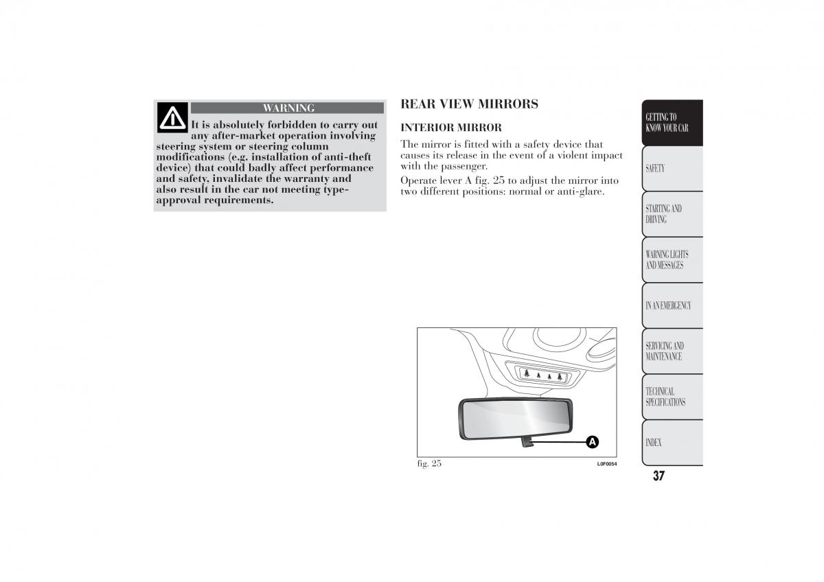 Lancia Ypsilon II 2 owners manual / page 41