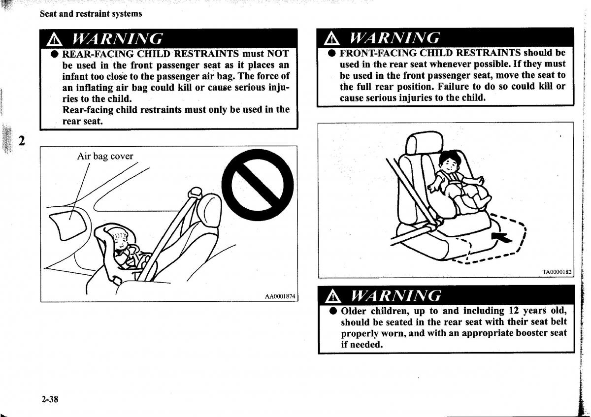 Mitsubishi Outlander I 1 owners manual / page 62