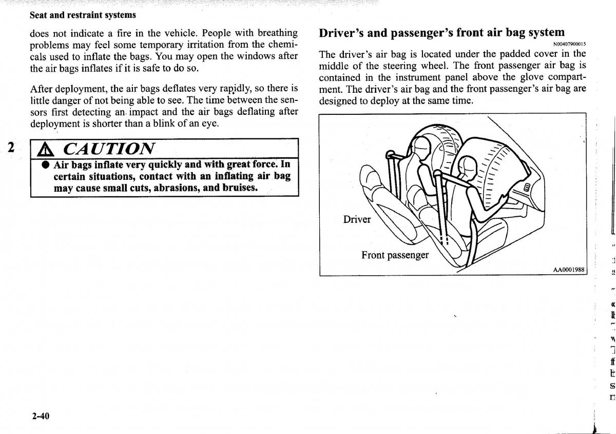 Mitsubishi Outlander I 1 owners manual / page 64