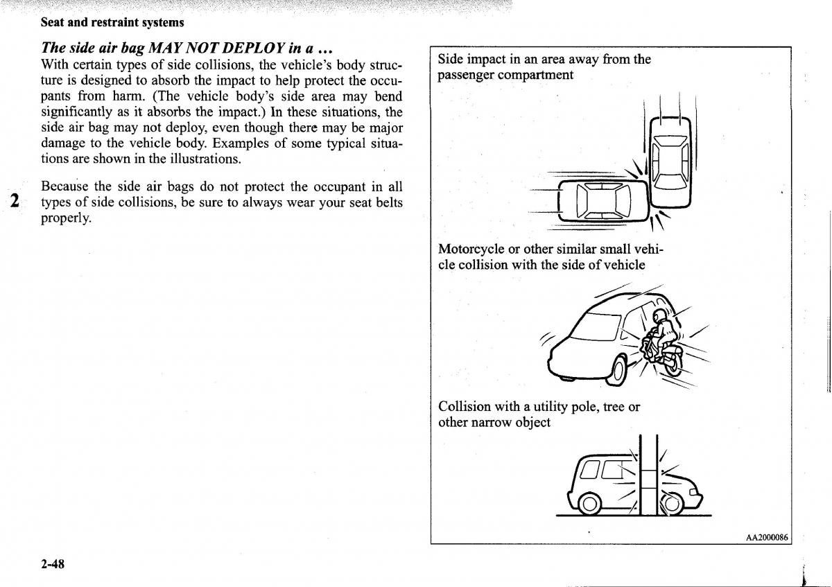 Mitsubishi Outlander I 1 owners manual / page 72