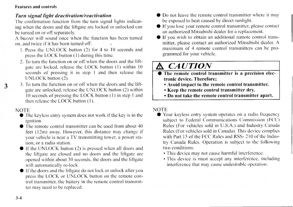 Mitsubishi Outlander I 1 owners manual / page 81