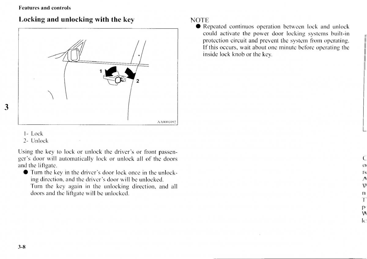 Mitsubishi Outlander I 1 owners manual / page 85