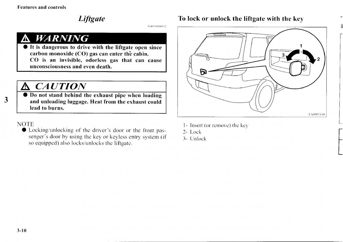 Mitsubishi Outlander I 1 owners manual / page 86