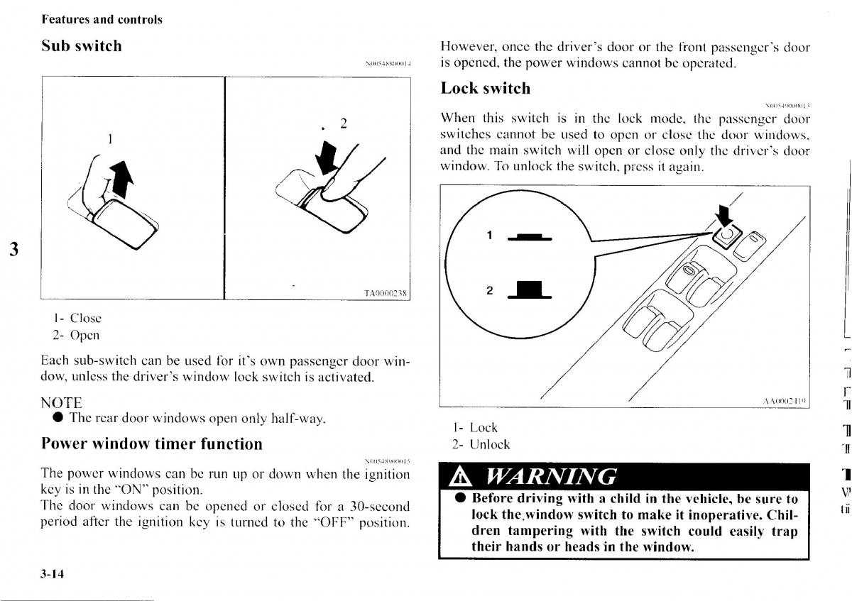 Mitsubishi Outlander I 1 owners manual / page 90