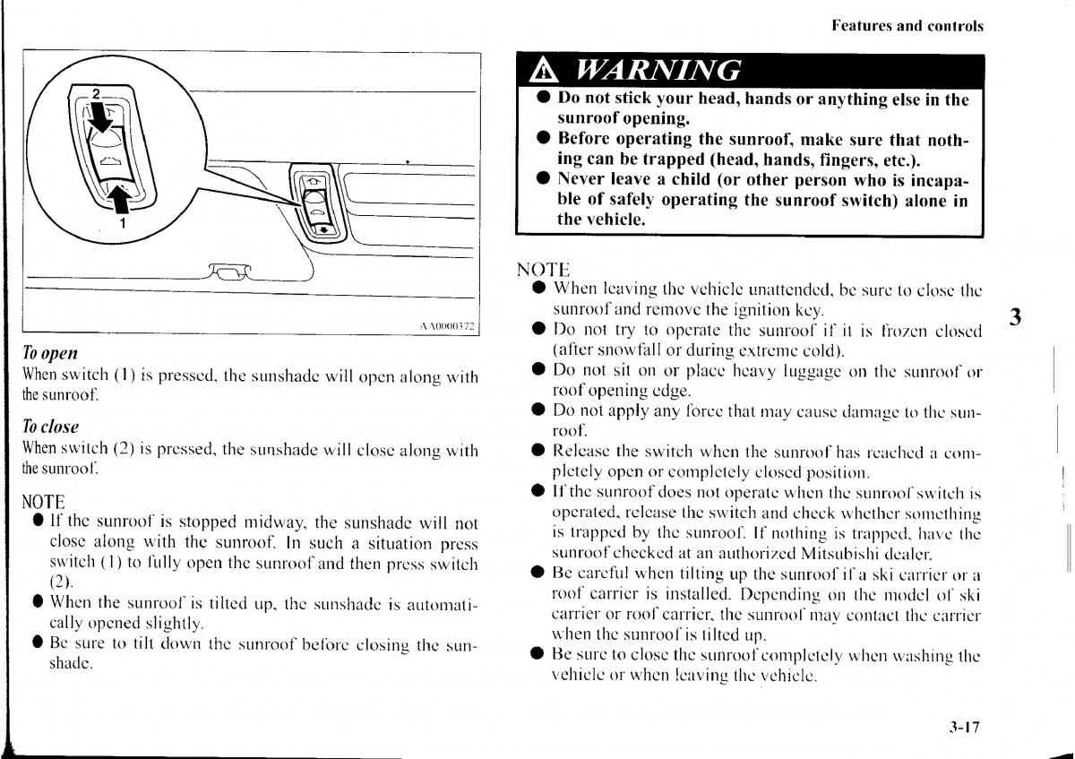 Mitsubishi Outlander I 1 owners manual / page 93