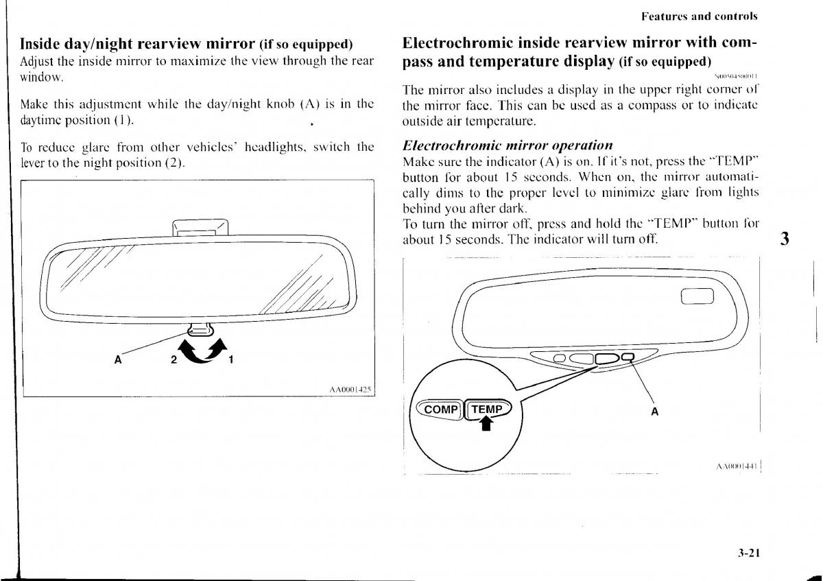 Mitsubishi Outlander I 1 owners manual / page 97