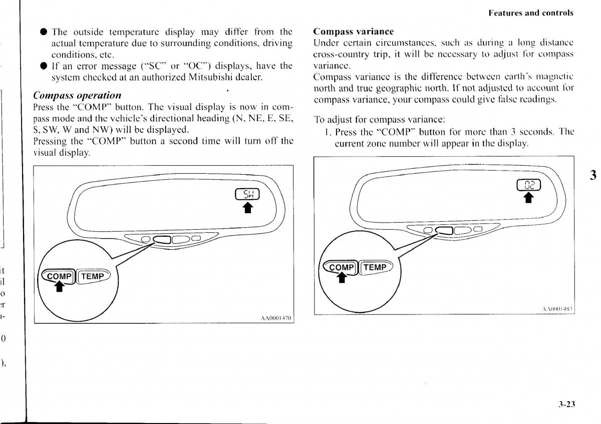 Mitsubishi Outlander I 1 owners manual / page 99