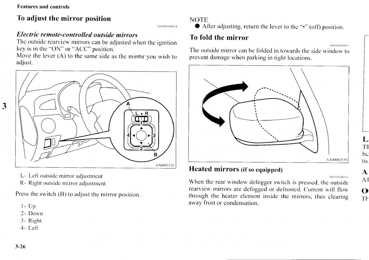 Mitsubishi Outlander I 1 owners manual / page 102