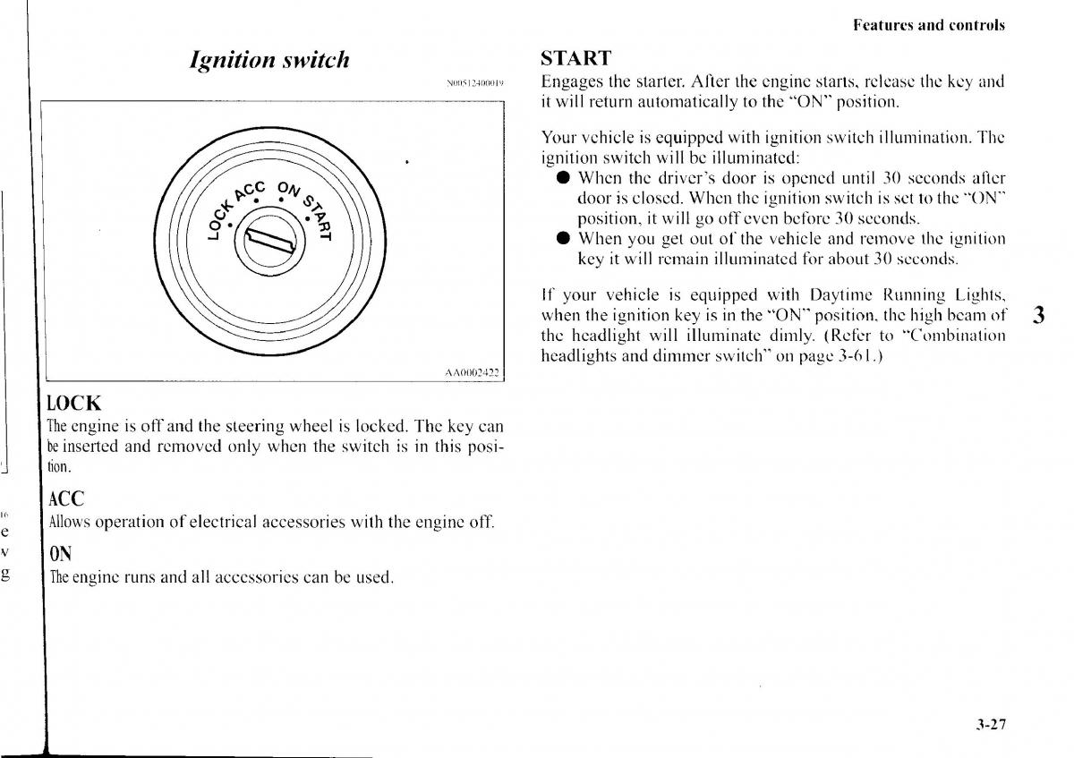 Mitsubishi Outlander I 1 owners manual / page 103