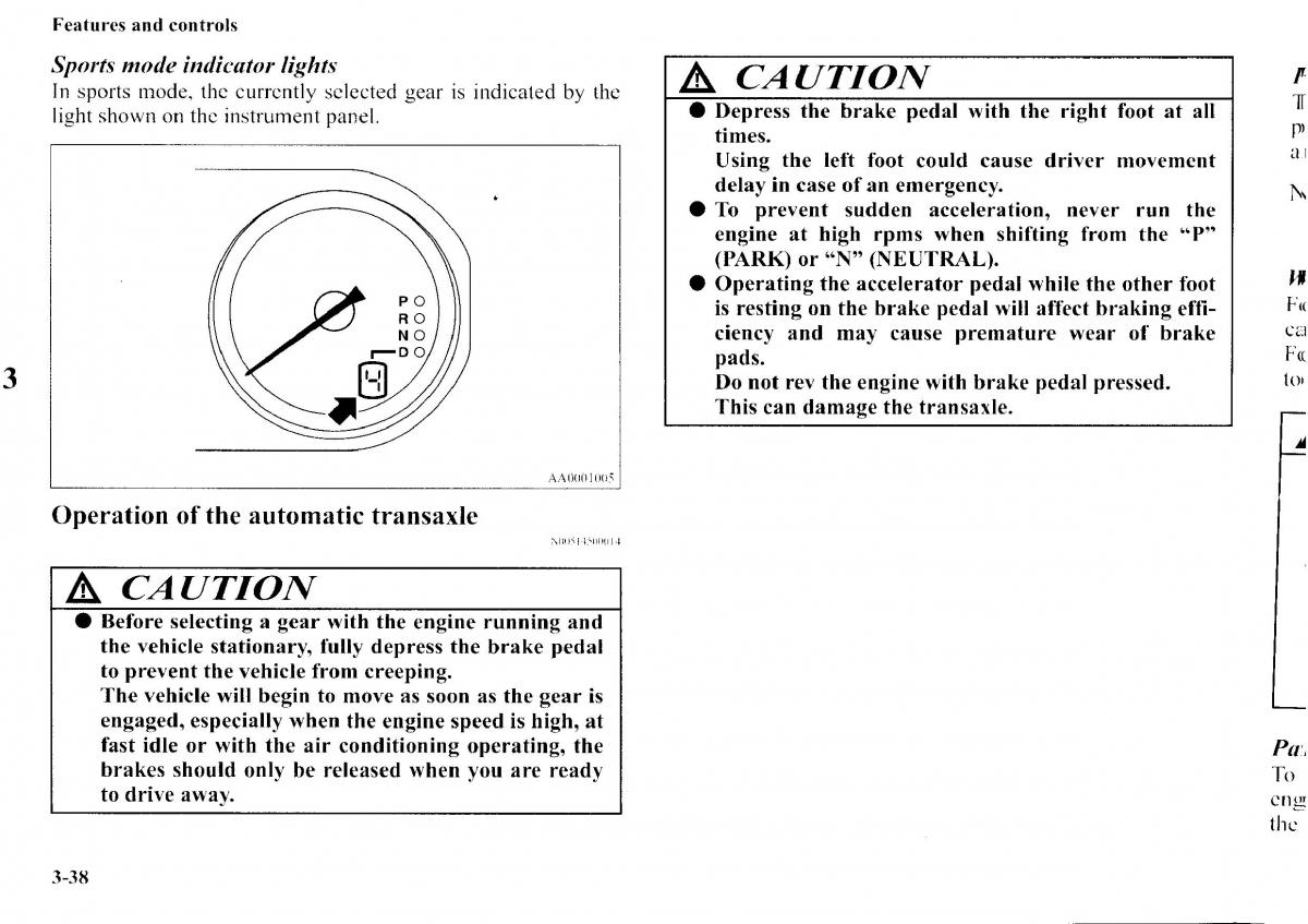 Mitsubishi Outlander I 1 owners manual / page 114