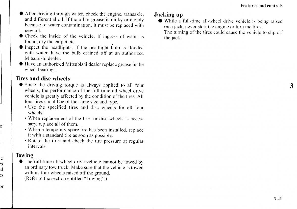 Mitsubishi Outlander I 1 owners manual / page 117