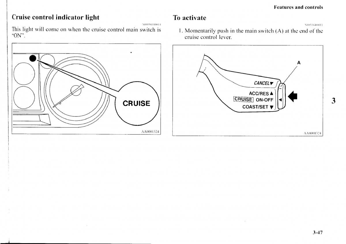 Mitsubishi Outlander I 1 owners manual / page 123