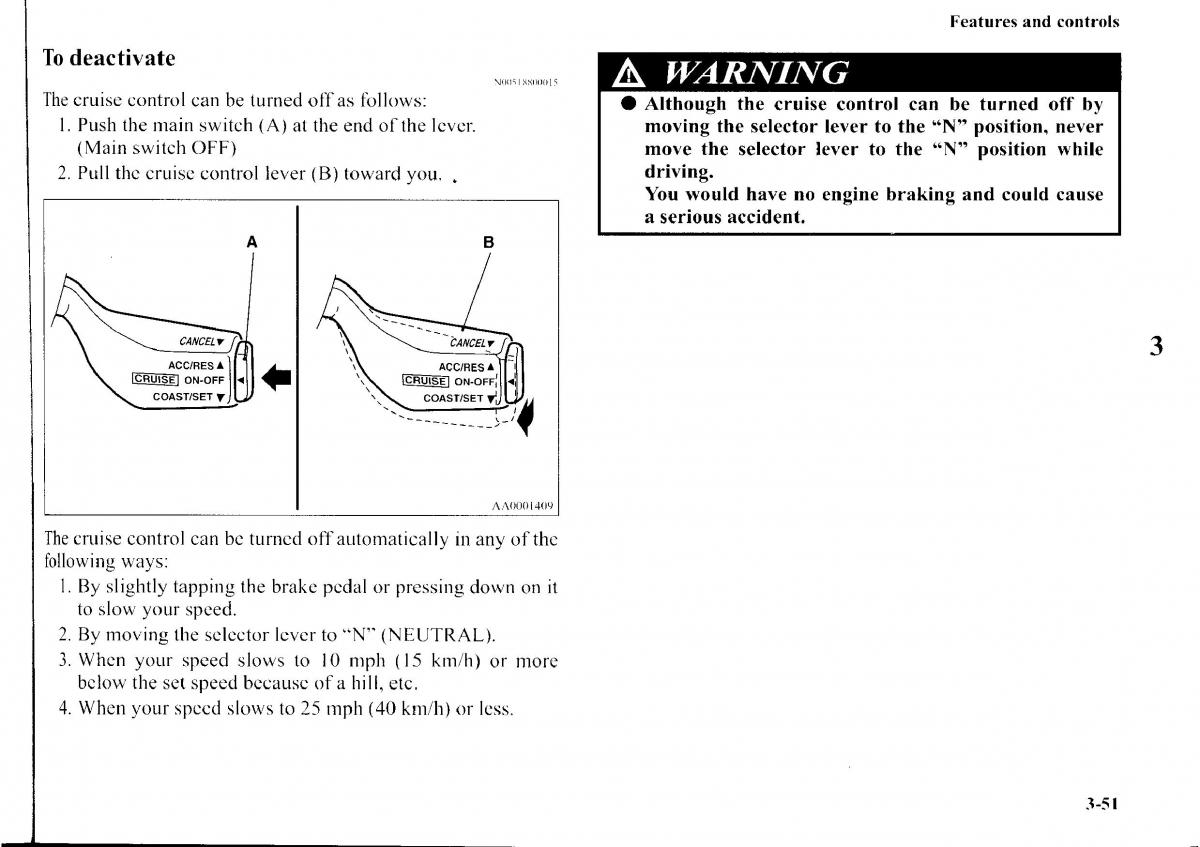 Mitsubishi Outlander I 1 owners manual / page 127