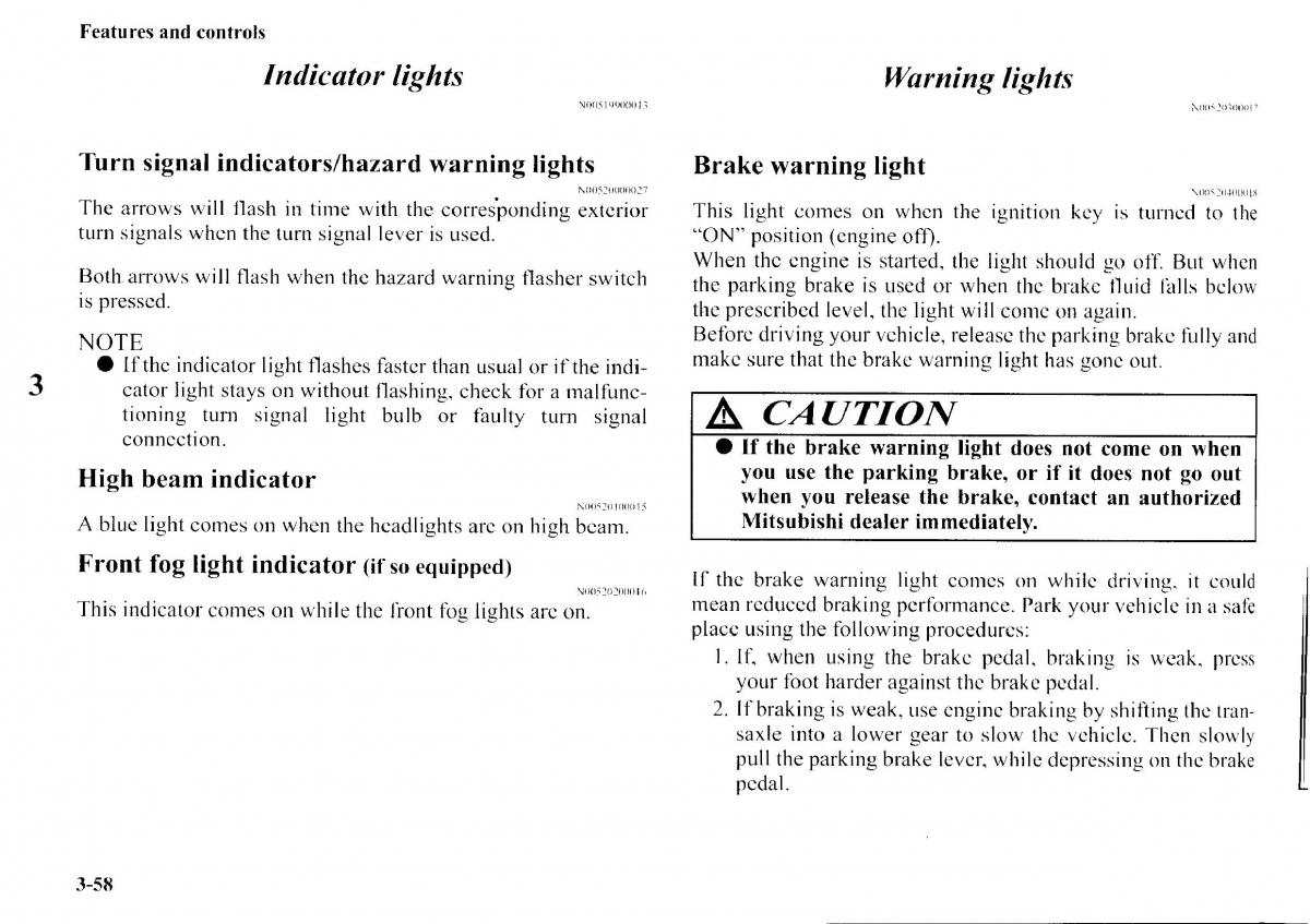 Mitsubishi Outlander I 1 owners manual / page 134