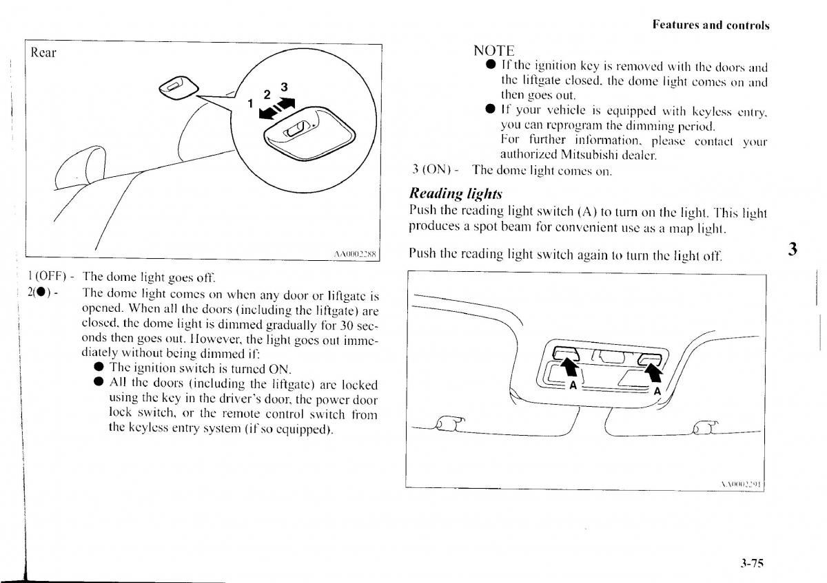 Mitsubishi Outlander I 1 owners manual / page 151